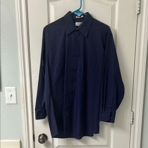 Van Heusen Men's Navy Dress Shirt